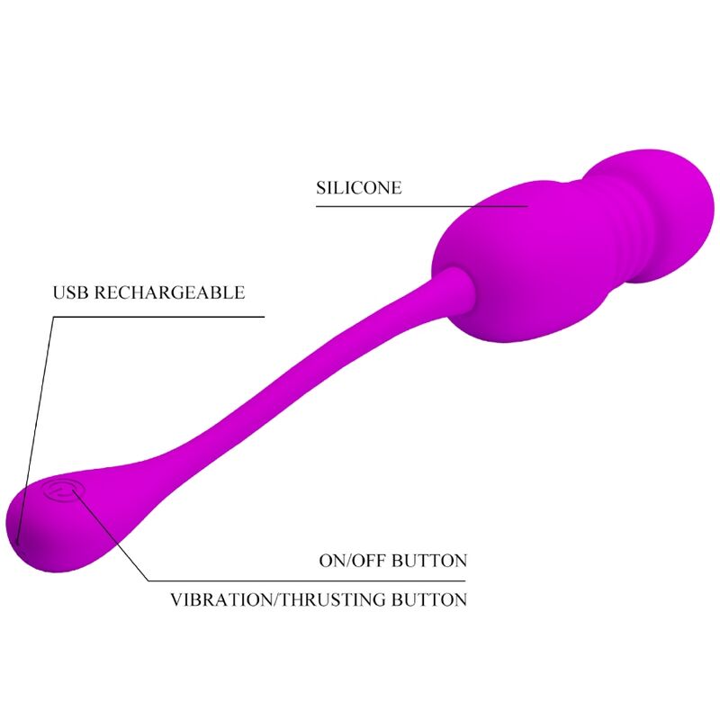 PRETTY LOVE - CALLIE RECHARGEABLE VIBRATING EGG PURPLE