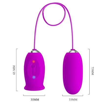 PRETTY LOVE - DAISY DUAL EGG VIBRATOR RECHARGEABLE PURPLE