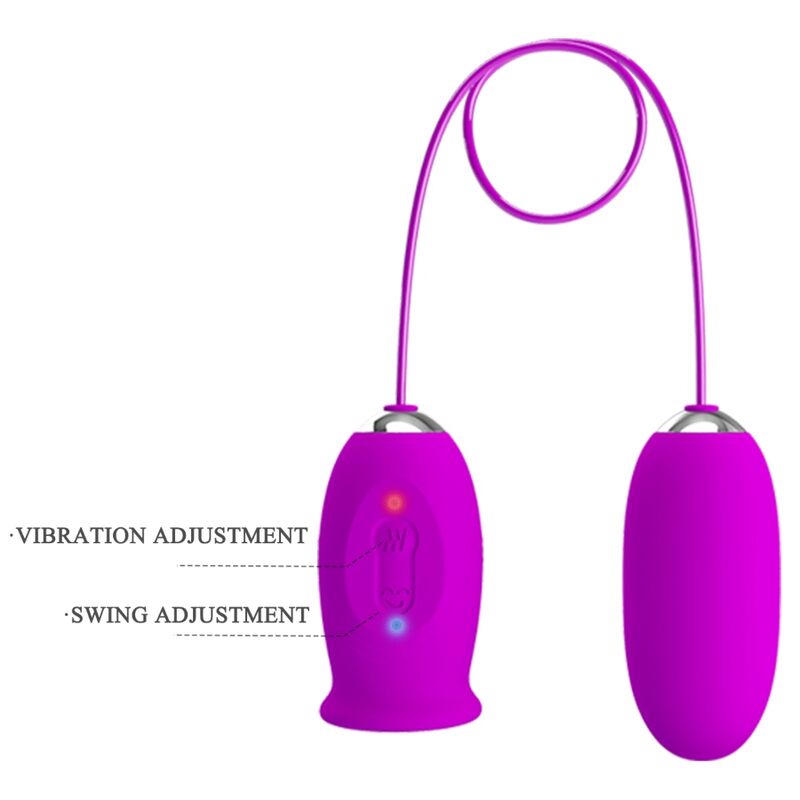 PRETTY LOVE - DAISY DUAL EGG VIBRATOR RECHARGEABLE PURPLE