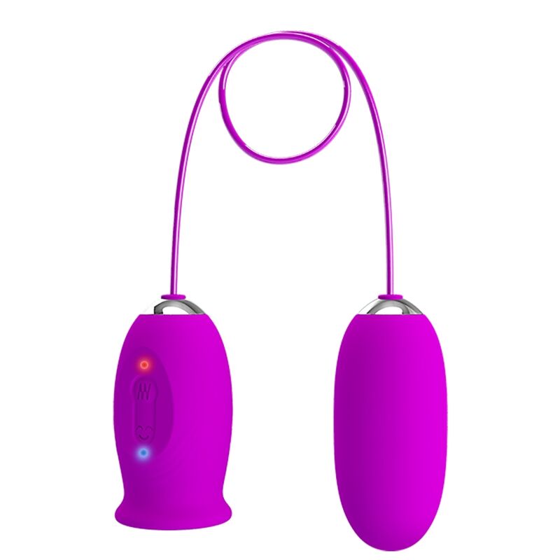 PRETTY LOVE - DAISY DUAL EGG VIBRATOR RECHARGEABLE PURPLE