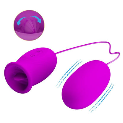 PRETTY LOVE - DAISY DUAL EGG VIBRATOR RECHARGEABLE PURPLE