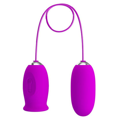 PRETTY LOVE - DAISY DUAL EGG VIBRATOR RECHARGEABLE PURPLE