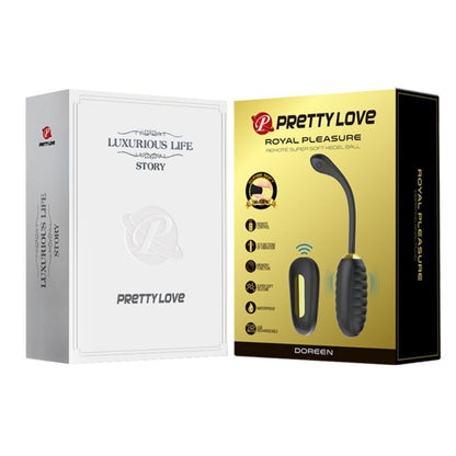 PRETTY LOVE - DOREEN RECHARGEABLE LUXURY VIBRATING EGG BLACK REMOTE CONTROL