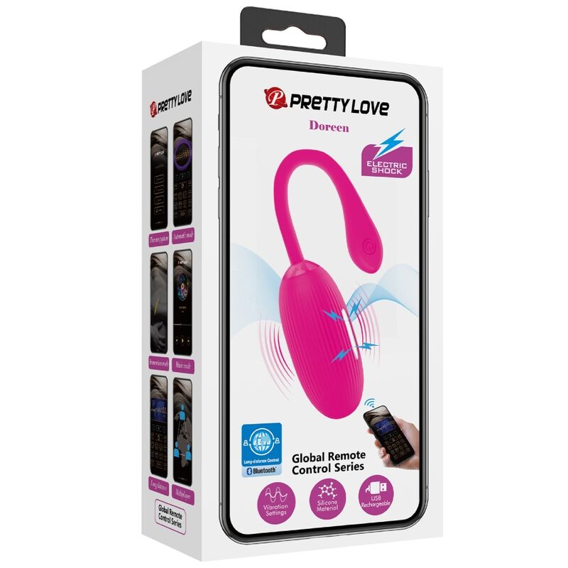 PRETTY LOVE - DOREEN MAGENTA RECHARGEABLE VIBRATING EGG REMOTE CONTROL