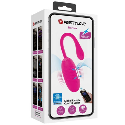 PRETTY LOVE - DOREEN HUEVO VIBRADOR RECARGABLE MAGENTA CONTROL REMOTO