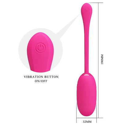 PRETTY LOVE - DOREEN MAGENTA RECHARGEABLE VIBRATING EGG REMOTE CONTROL