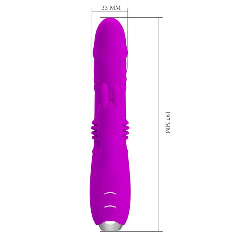 PRETTY LOVE - DOROTHY RECHARGEABLE RABBIT VIBRATOR PURPLE