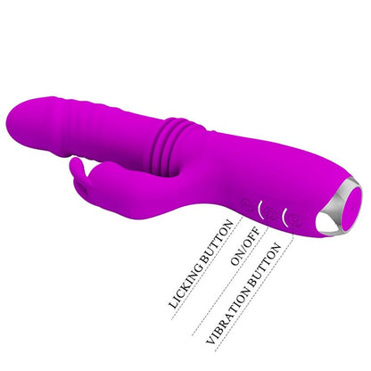 PRETTY LOVE - DOROTHY RECHARGEABLE RABBIT VIBRATOR PURPLE