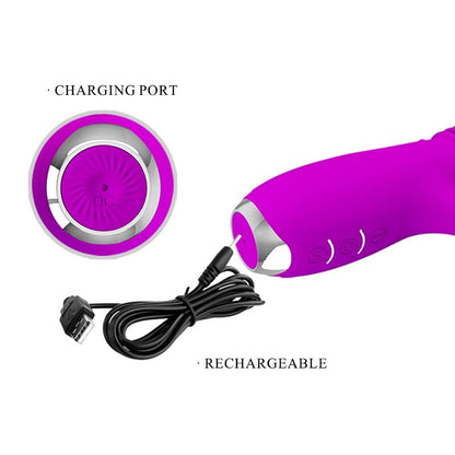 PRETTY LOVE - DOROTHY RECHARGEABLE RABBIT VIBRATOR PURPLE