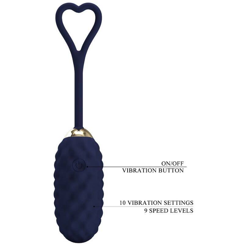 PRETTY LOVE - VIVIAN VIBRATING EGG REMOTE CONTROL BLUE