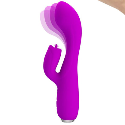 PRETTY LOVE - GLORIA RECHARGEABLE RABBIT VIBRATOR - WATERPROOF PURPLE