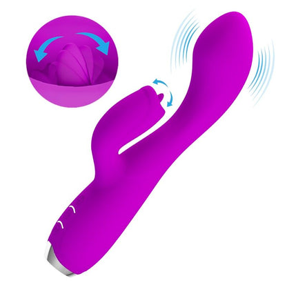 PRETTY LOVE - GLORIA RECHARGEABLE RABBIT VIBRATOR - WATERPROOF PURPLE