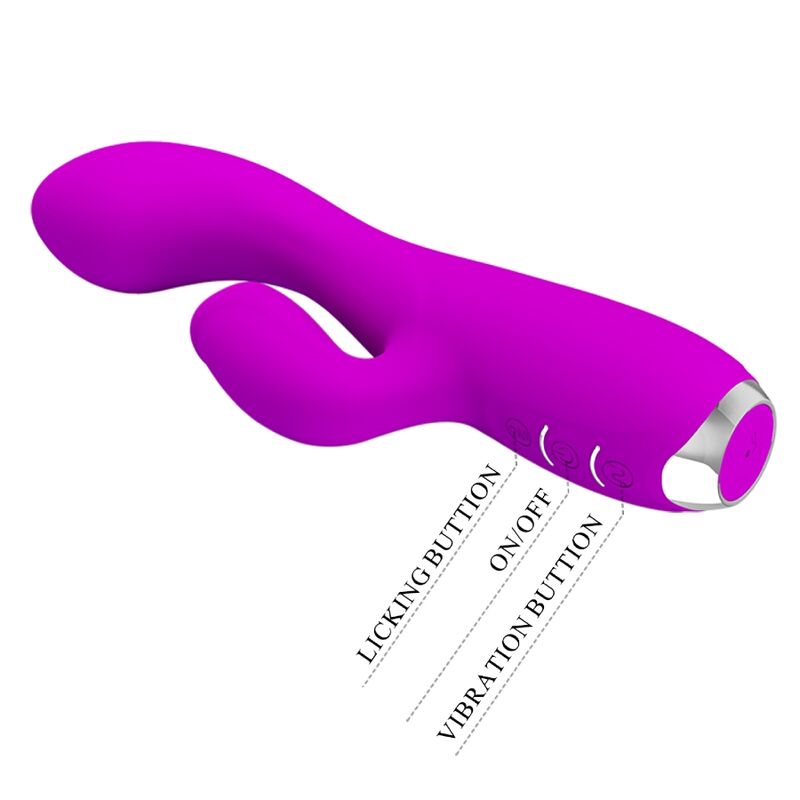 PRETTY LOVE - GLORIA RECHARGEABLE RABBIT VIBRATOR - WATERPROOF PURPLE