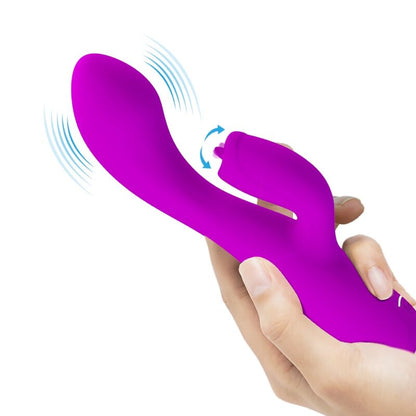 PRETTY LOVE - GLORIA RECHARGEABLE RABBIT VIBRATOR - WATERPROOF PURPLE