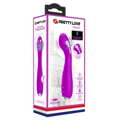 PRETTY LOVE - HECTOR RECHARGEABLE &amp; WATERPROOF ELECTROSHOCK VIBRATOR PURPLE