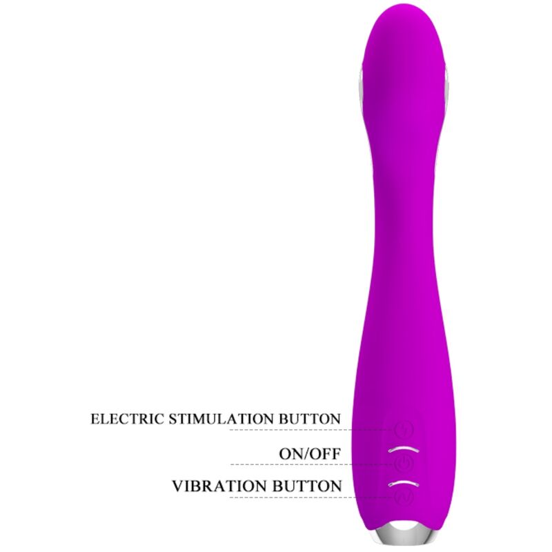 PRETTY LOVE - HECTOR RECHARGEABLE &amp; WATERPROOF ELECTROSHOCK VIBRATOR PURPLE