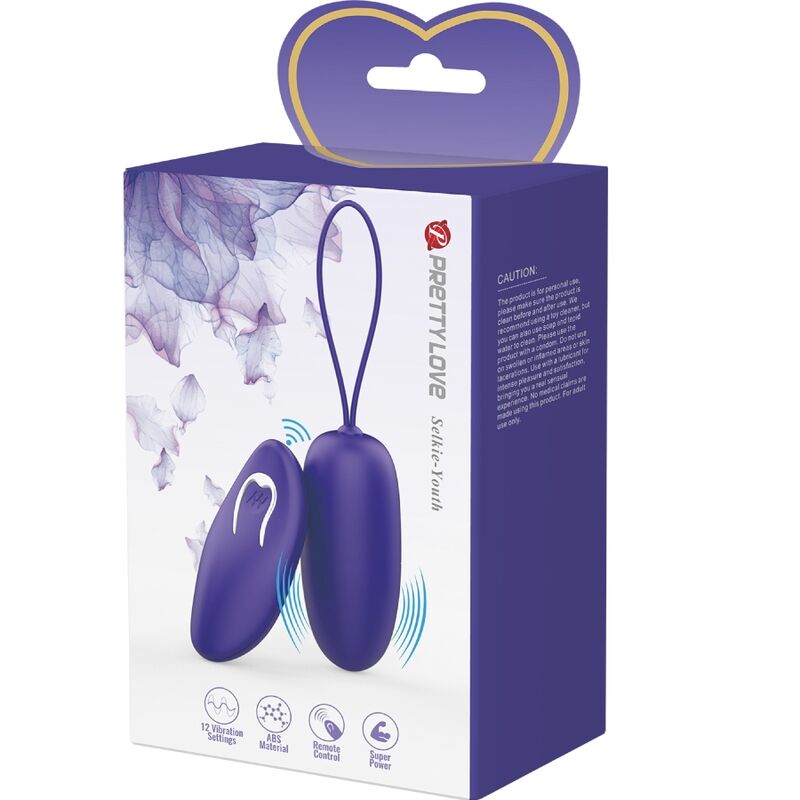 PRETTY LOVE - SELKIE YOUTH MINI VIBRATING EGG REMOTE CONTROL VIOLET