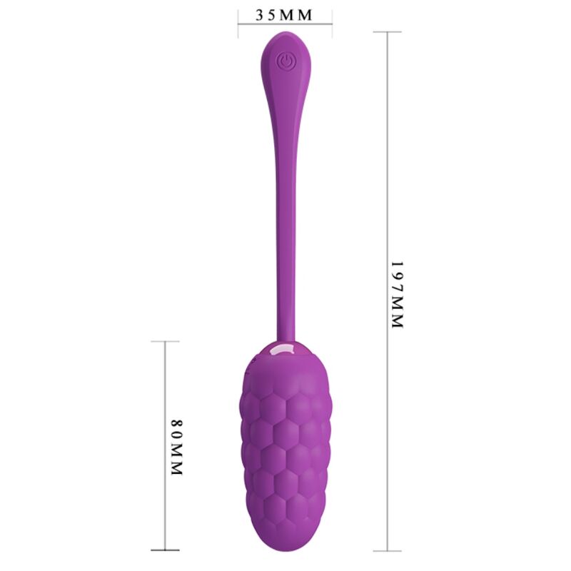 PRETTY LOVE - RECHARGEABLE MARINE TEXTURE VIBRATING EGG - PURPLE