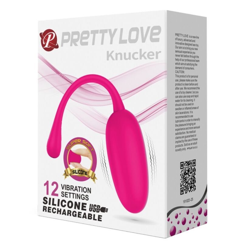 PRETTY LOVE - KNUCKER RECHARGEABLE VIBRATING EGG PINK