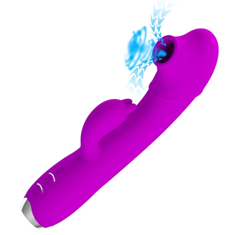 PRETTY LOVE - REGINA VIBRADOR-SUCCIONADOR RECARGABLE MORADO