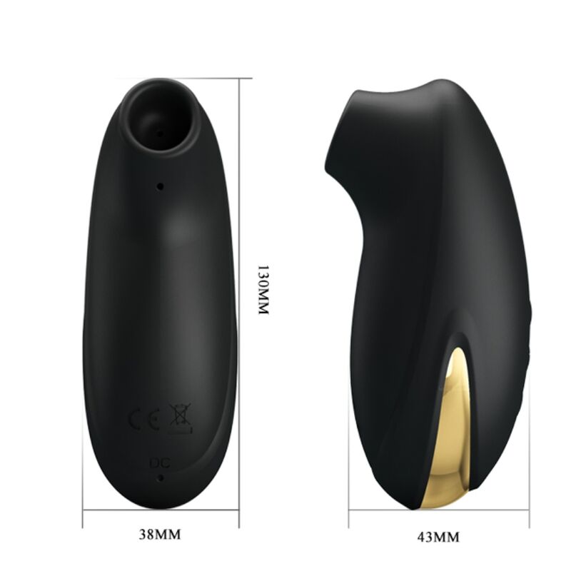 PRETTY LOVE - BLACK RECHARGEABLE LUXURY SUCTION MASSAGER