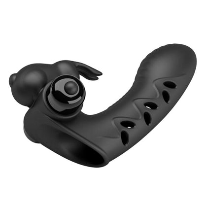 PRETTY LOVE - VANCE BLACK RABBIT VIBRATING FINGER SLEEVE