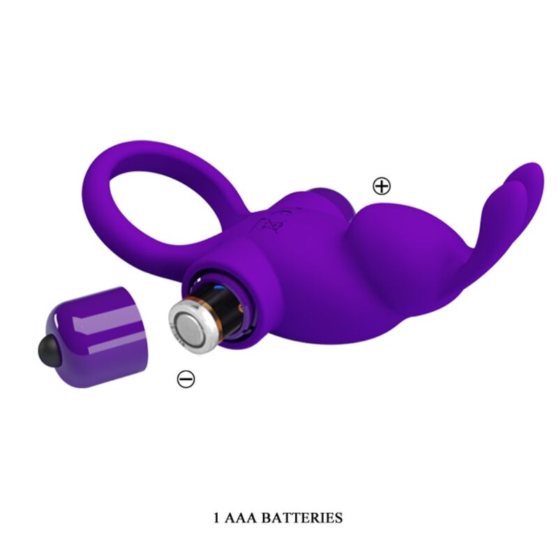 PRETTY LOVE - PURPLE RABBIT VIBRATING RING FOR PENIS