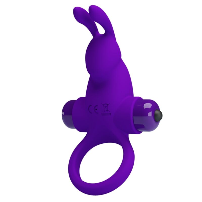 PRETTY LOVE - ANILLO VIBRADOR I CONEJO PARA PENE MORADO