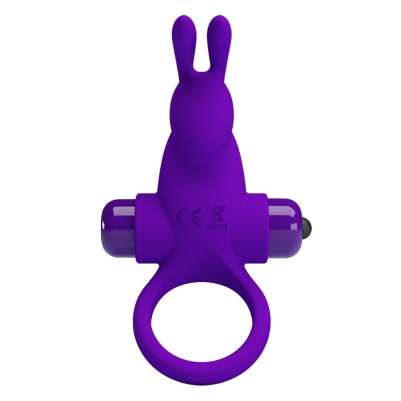 PRETTY LOVE - PURPLE RABBIT VIBRATING RING FOR PENIS