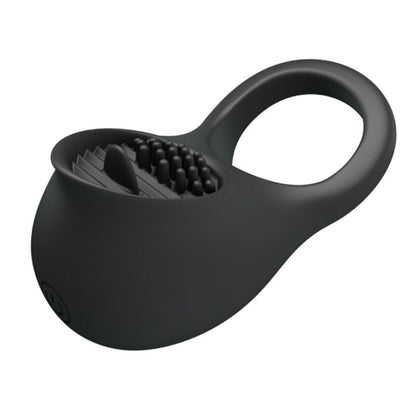 PRETTY LOVE - BLACK VIBRATING TONGUE PENIS RING