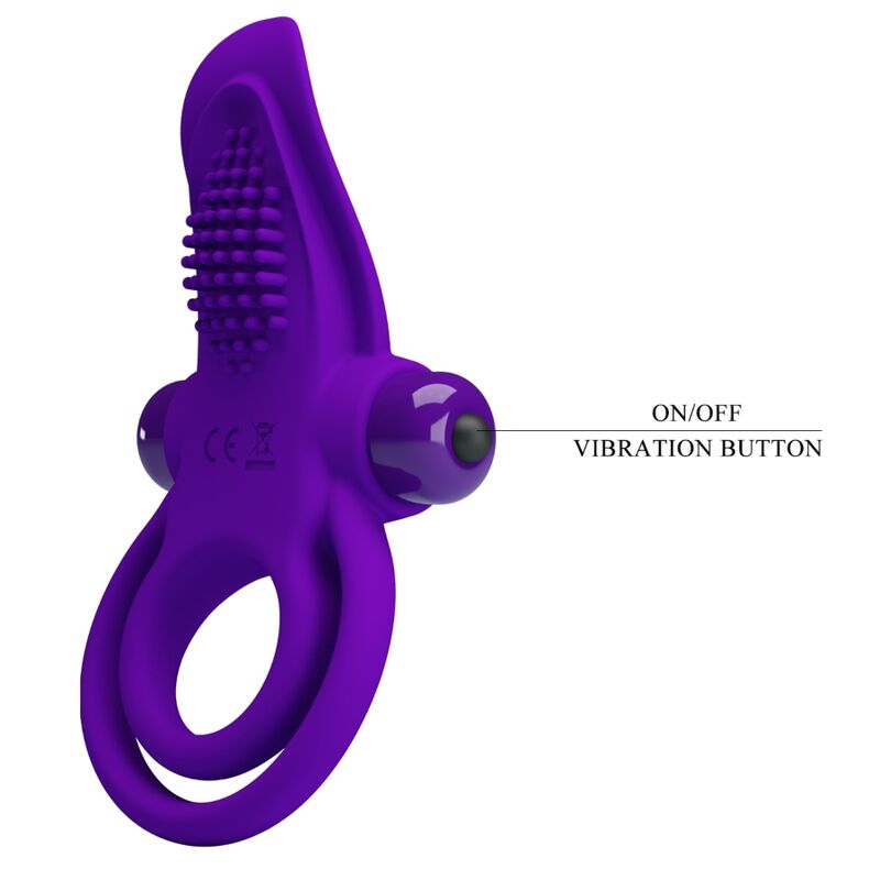 PRETTY LOVE - PURPLE VIBRATING PENIS RING