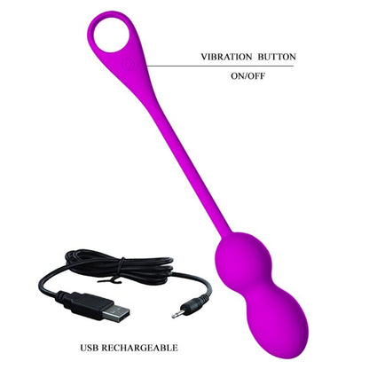 PRETTY LOVE - ELVIRA VIBRATING BALLS RECHARGEABLE PURPLE