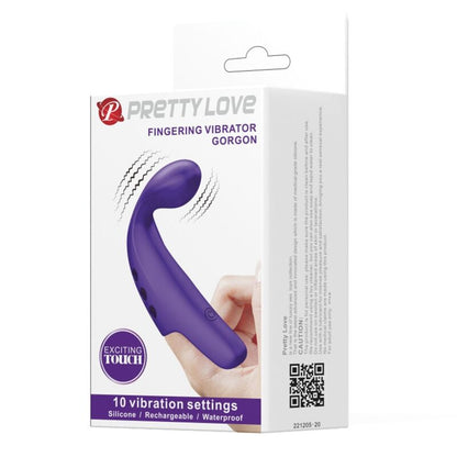 PRETTY LOVE - GORGON RECHARGEABLE FINGER VIBRATOR PURPLE