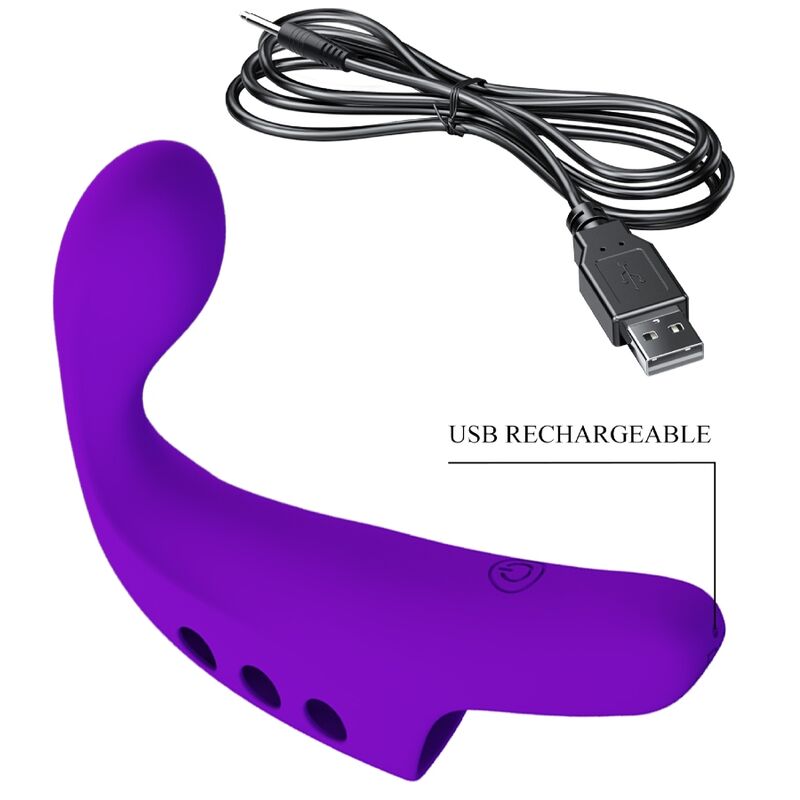 PRETTY LOVE - GORGON VIBRADOR DE DEDO RECARGABLE MORADO