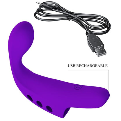 PRETTY LOVE - GORGON RECHARGEABLE FINGER VIBRATOR PURPLE