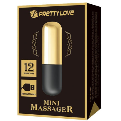 PRETTY LOVE - GOLD RECHARGEABLE VIBRATING BULLET