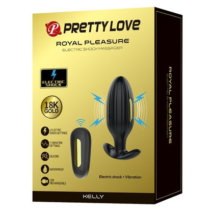 PRETTY LOVE - KELLY ANAL PLUG RECHARGEABLE VIBRATOR BLACK