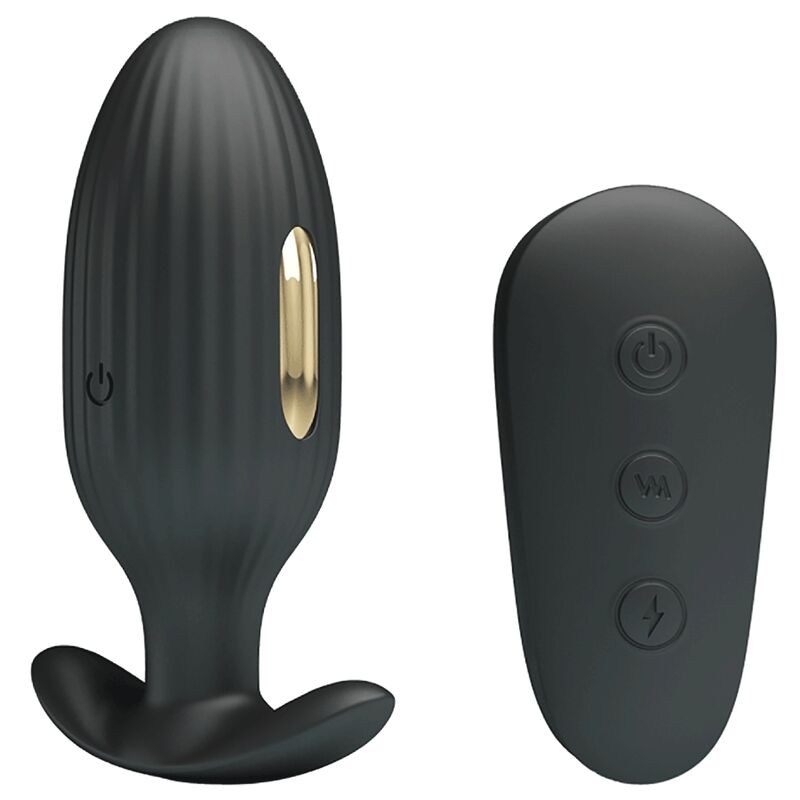 PRETTY LOVE - KELLY ANAL PLUG RECHARGEABLE VIBRATOR BLACK