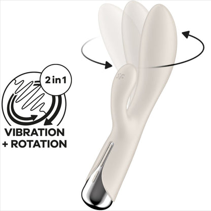 SATISFYER - SPINNING RABBIT 1 CLITORIS AND G-SPOT STIMULATION RED