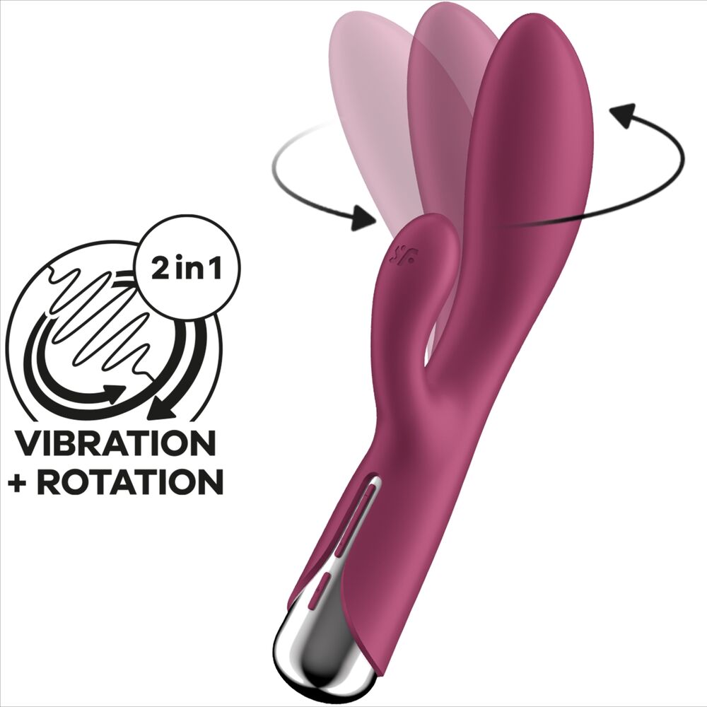 SATISFYER - SPINNING RABBIT 1 CLITORIS AND G-SPOT STIMULATION RED