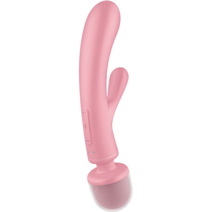 SATISFYER - TRIPLE LOVER MASAJEADOR VIBRADOR RABBIT ROSA