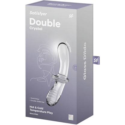 SATISFYER - DOUBLE CRYSTAL DILDO TRANSPARENT