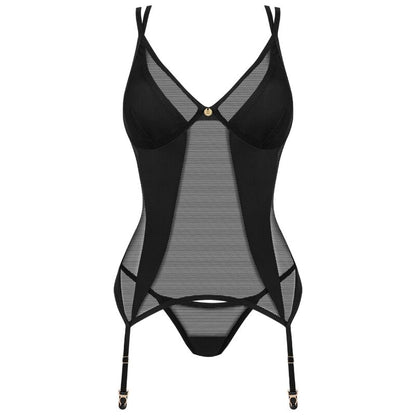 OBSESSIVE - NESARI CORSET &amp; TANGA XS/S