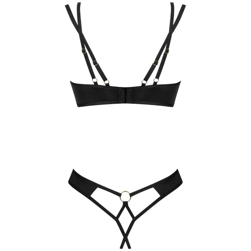 OBSESSIVE - NESARI TWO-PIECE CROTCHLESS SET XL/XXL