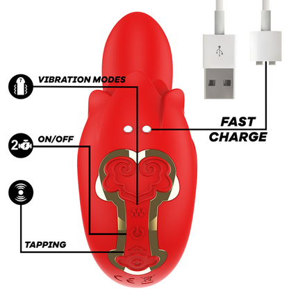 MIA - SELENA VIBRATING STIMULATOR + RED TAPPING