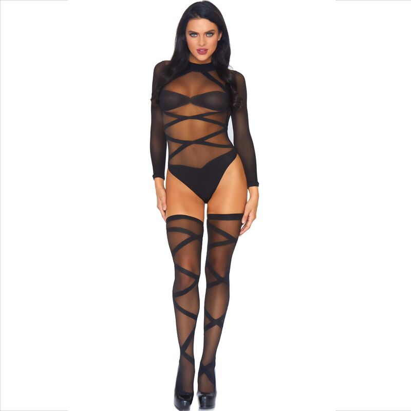 LEG AVENUE - 2 PIECE BODY + STOCKINGS SET