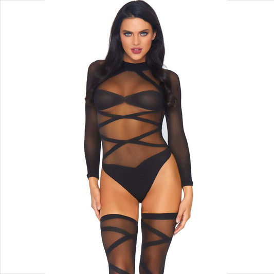 LEG AVENUE - 2 PIECE BODY + STOCKINGS SET