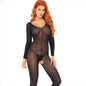 LEG AVENUE - BLACK LONG SLEEVE BODYSTOCKING