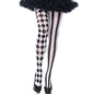 LEG AVENUE - BLACK/WHITE HARLEQUIN STOCKINGS