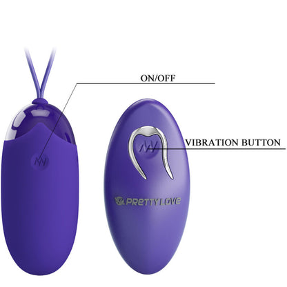 PRETTY LOVE - BERGER YOUTH VIBRATING EGG REMOTE CONTROL VIOLET